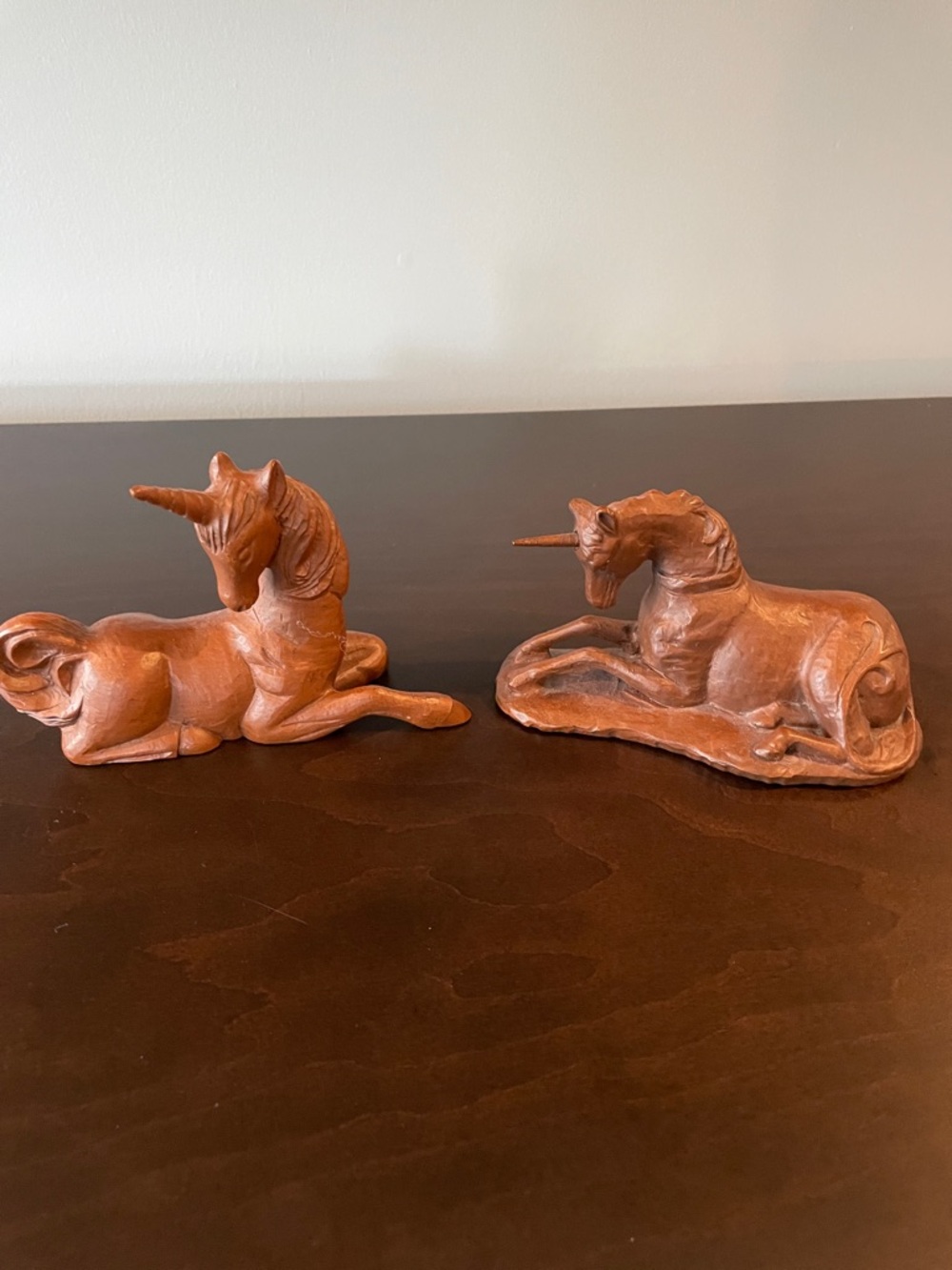 Red Mill MFG. USA Pair of Brown Unicorn Figurines